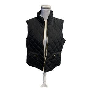 St. John's Bay Black Puffer Vest Size PXXL NWT